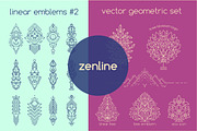 Zenline Set: Vector Linear Emblems#2, an Object Graphic by Moo Graphics (Thumbnail 1 of 5)