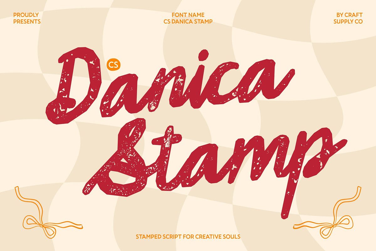 CS Danica Stamp, a Handwritten Font by Craft Supply Co. (Photo 1 of 8)
