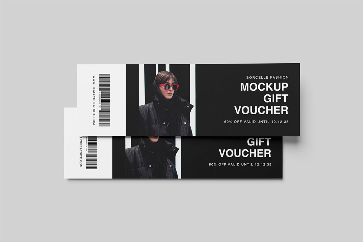 Gift Voucher Mockup, an Advertising Mockup by swsi-studio (Photo 2 of 5)