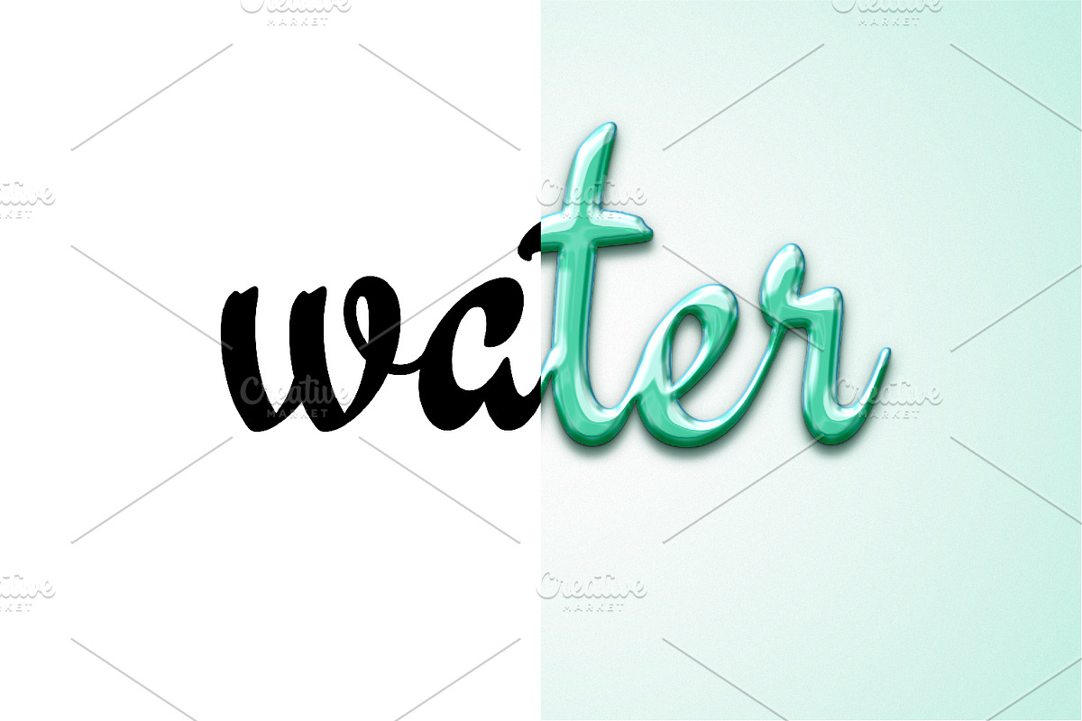 Water Text Effect, a Layer Style Add-On by alexdndz (Photo 2 of 2)