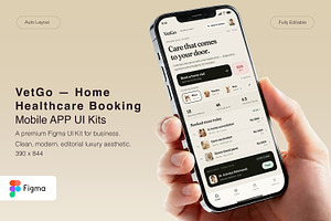 Home Healthcare Booking Mobile App, an UI Kit Template by Pitchlook.Studio