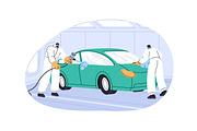 Repairmen repair cars, auto service, a Transportation Illustration by PaperTrident (Thumbnail 5 of 9)