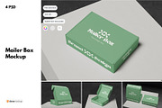 Mailer Box Mockup, a Packaging Mockup by DSNA Mockup (Thumbnail 1 of 5)