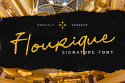 Flourique Signature Font, a Script Font by PutraCetol Studio (Thumbnail 1 of 5)