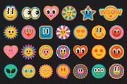 GROOVY VECTOR STICKERS, a Decorative Illustration by craftlove (Thumbnail 2 of 4)