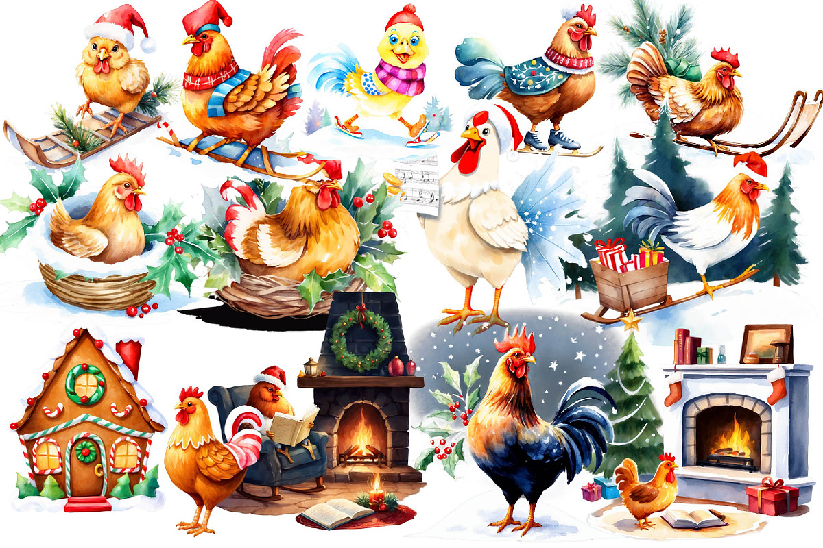 Christmas Chicken, an Illustration by Wow Magic (Photo 2 of 2)