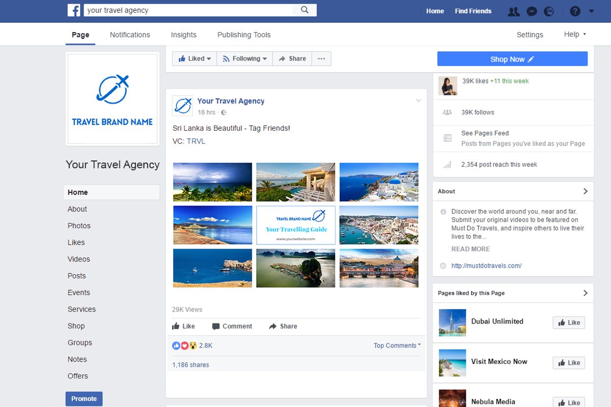 Travel Social Media Pack, a Social Media Template by Boris Cupac (Photo 7 of 14)