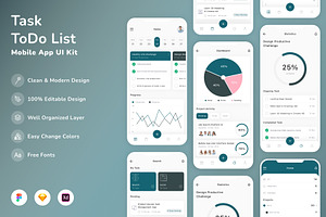 Task & ToDo List Mobile App UI Kit