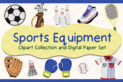 Sports Equipment Graphic Set, a Pattern Graphic by Drafts n Doodles (Thumbnail 1 of 11)