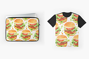 Burger pattern, a Pattern Graphic by AlexandraTret (Thumbnail 3 of 3)