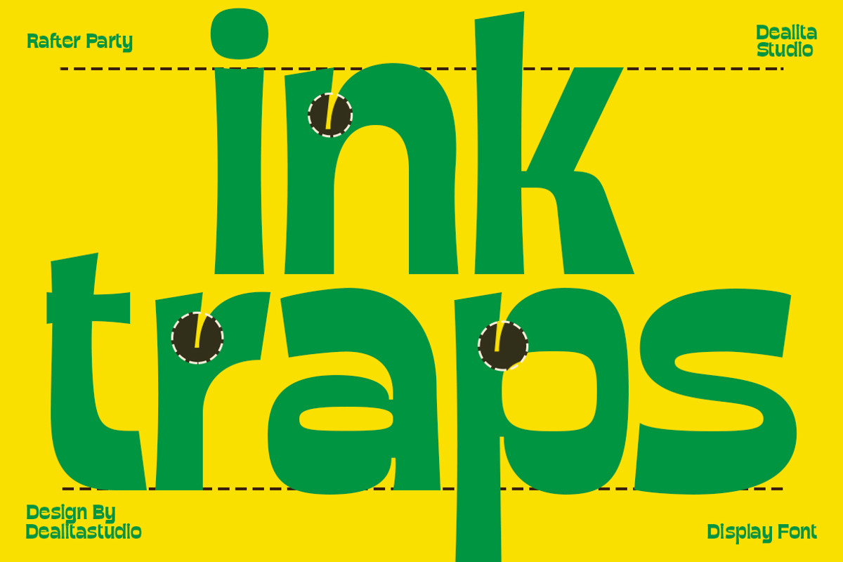 Rafter Party - Bold Ink Trap Display, a Sans Serif Font by dealitastudio (Photo 2 of 11)