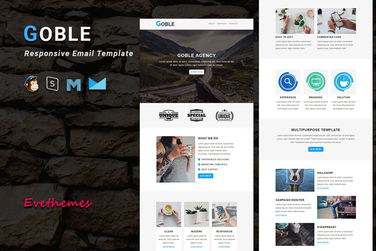 GOBLE - Responsive Email Template, an Email Template by evethemes (Photo 1 of 3)