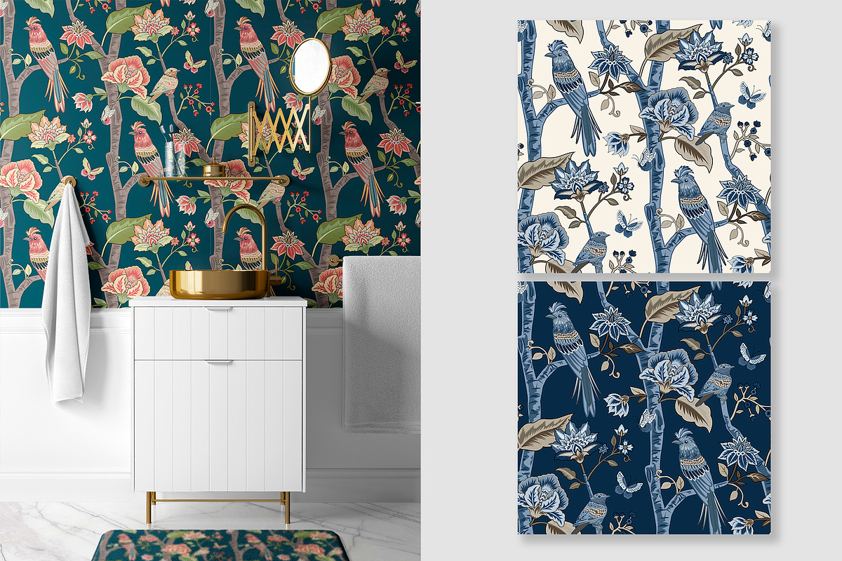 Fleur de Jardin Floral Patterns set, a Pattern Graphic by Elena Dorosh (Photo 11 of 13)