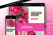 Pink Faceless Website Template, a Squarespace Template by Template Twist Shop (Thumbnail 1 of 10)