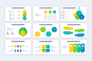 Watercolor Illustrator Infographics