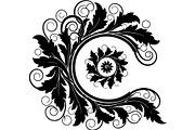 Premium Swirl Leaf Corner Frame, a Decorative Illustration by Creativeshirt (Thumbnail 13 of 20)