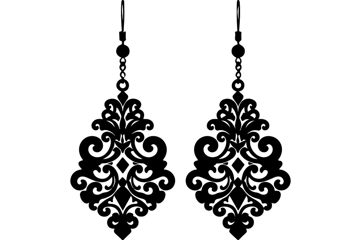 Elegant Earrings SVG Collection, an Object Graphic by Designer_Momina (Photo 9 of 13)