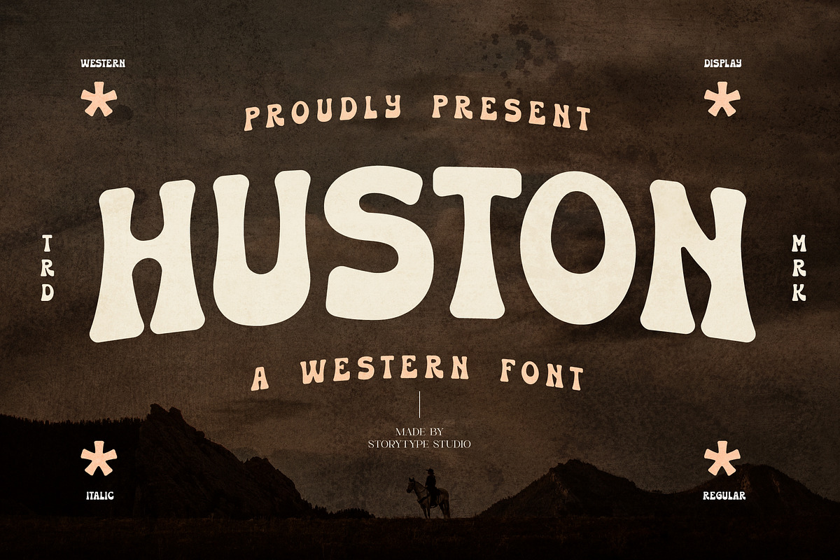 Huston Western Display Font, a Sans Serif Font by Storytype Studio (Photo 1 of 15)