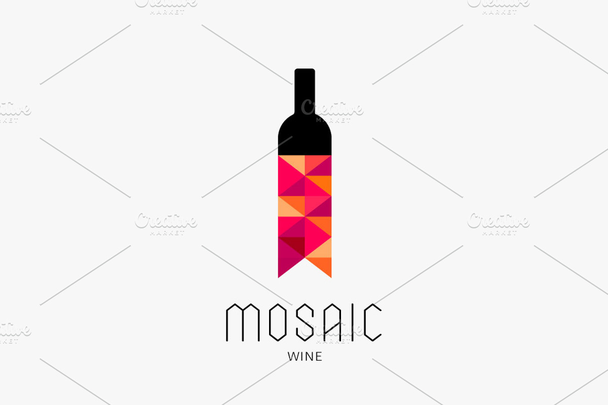 Mosaic Wine Logo, a Branding & Logo Template by blooon (Photo 1 of 5)