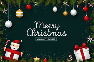 Template Merry Christmas & New Year