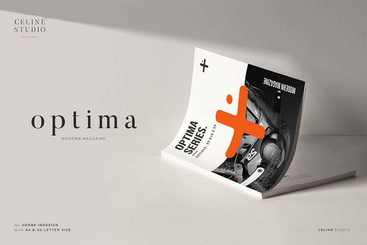 OPTIMA Modern Magazine, a Magazine Template by Celine Studio (Photo 1 of 9)