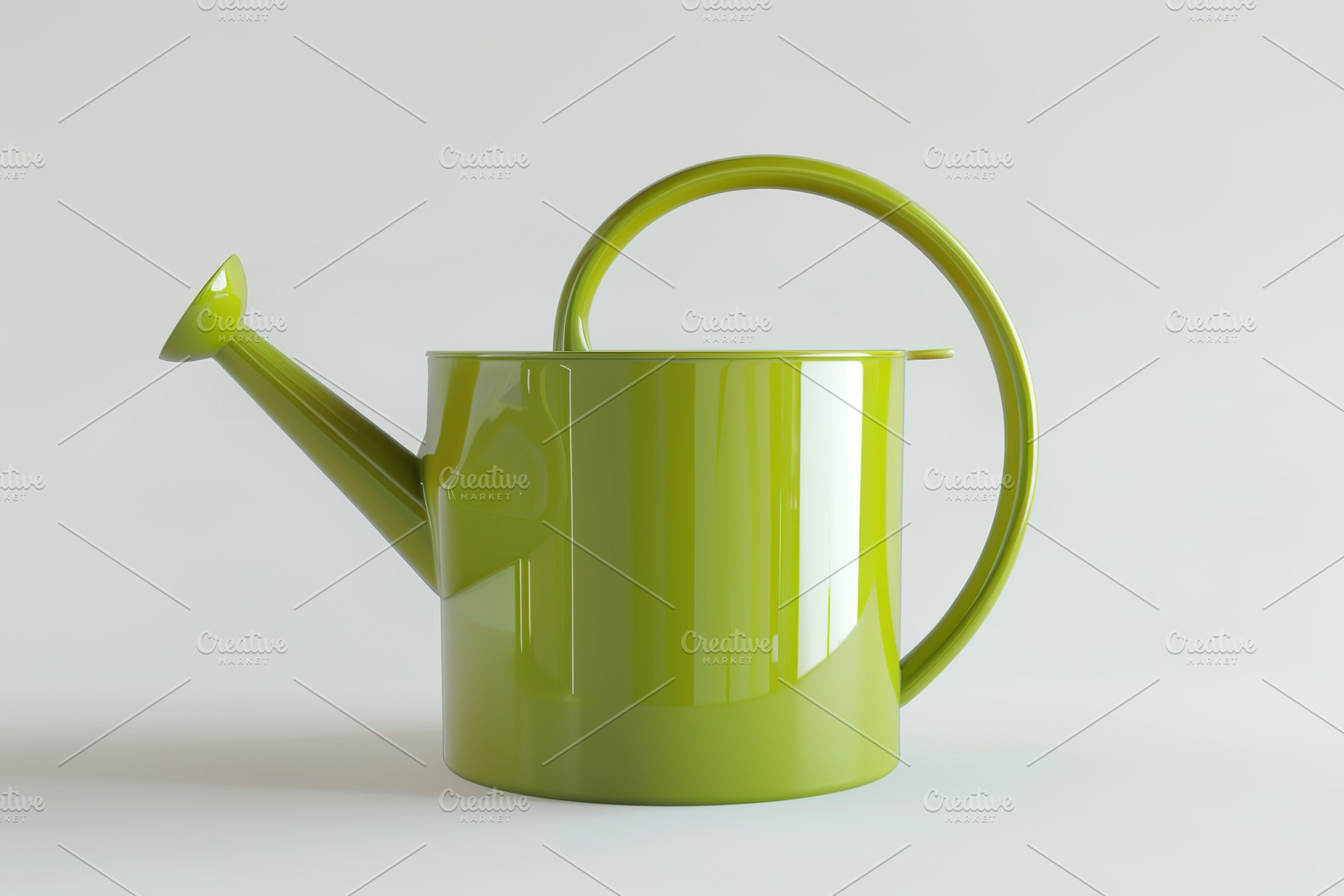 Steel watering can on white background, a Technology Photo by AlyaAnd