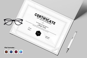 Certificate of Achievement Template, a Stationery Template by Spark_Creative