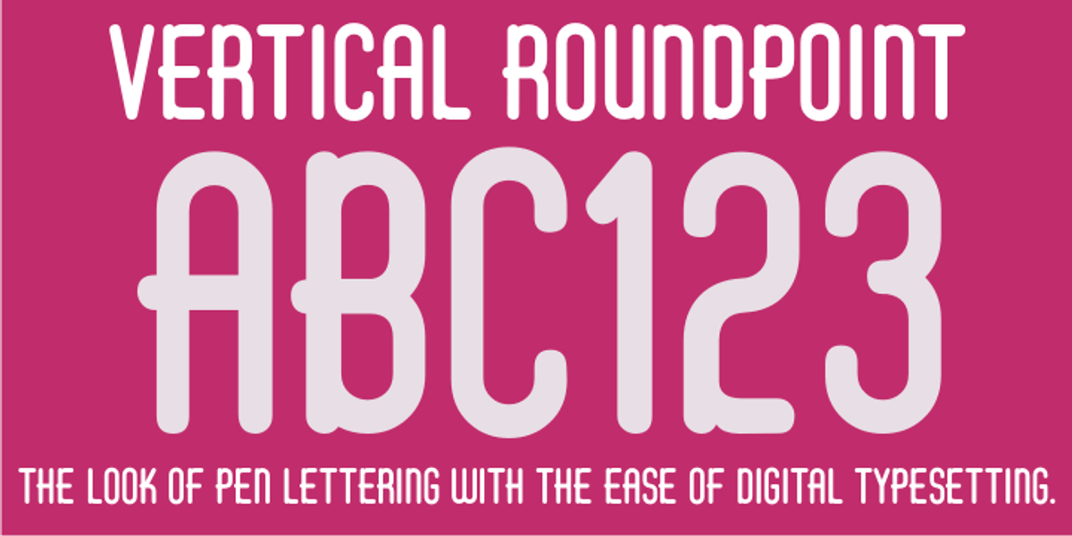 Vertical Roundpoint JNL, a Sans Serif Font by Jeff Levine Fonts