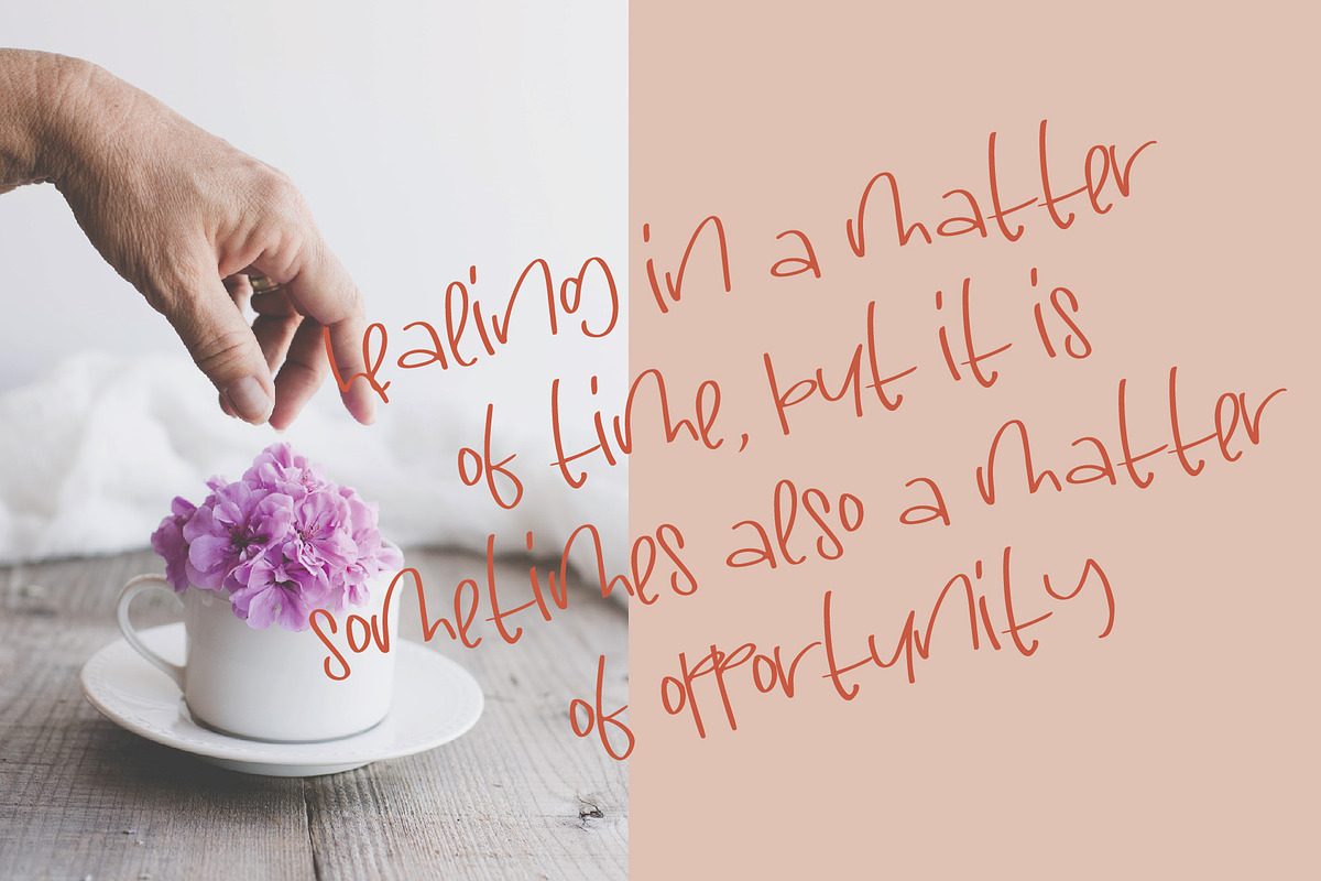 jasmine tea font, a Script Font by Mariyana (Photo 5 of 7)