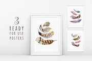 Watercolor BOHO feather DIY_5, a Texture Illustration by Peace ART (Thumbnail 4 of 5)