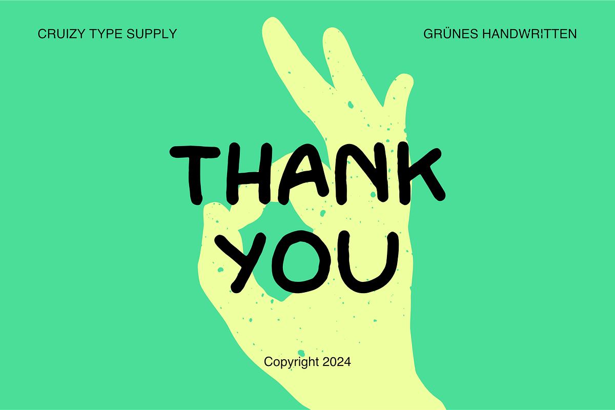 Grunes - Handwritten Display Font, a Handwritten Font by Cruizy & Co (Photo 9 of 9)