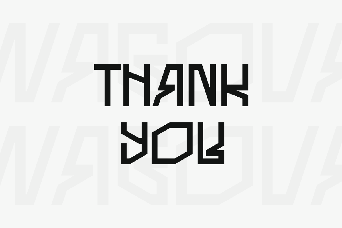 Wagova - Futuristic Font, a Sans Serif Font by Iqsiart Studio (Photo 6 of 6)
