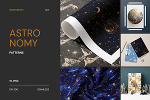 Astronomy Patterns & Prints, a Pattern Graphic by Ninterints