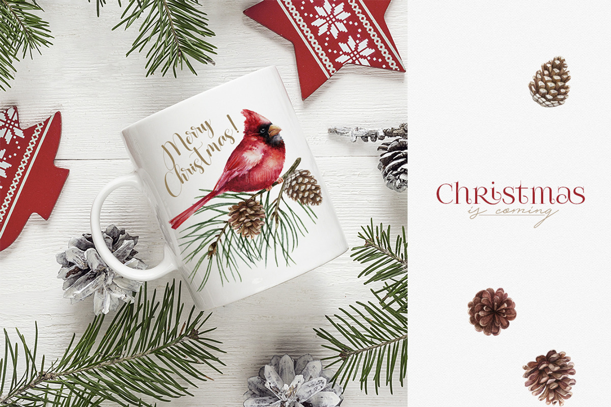 Christmas is coming - watercolor set, a Decorative Illustration by ReachDreams (Photo 7 of 9)