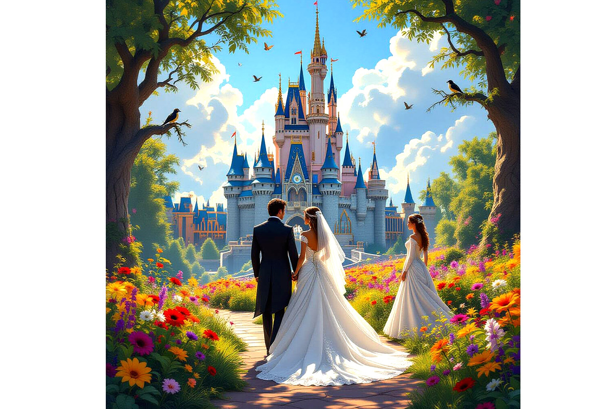 Wedding at a Castle, a Person Illustration by Sharon Schwalbe (Photo 1 of 2)