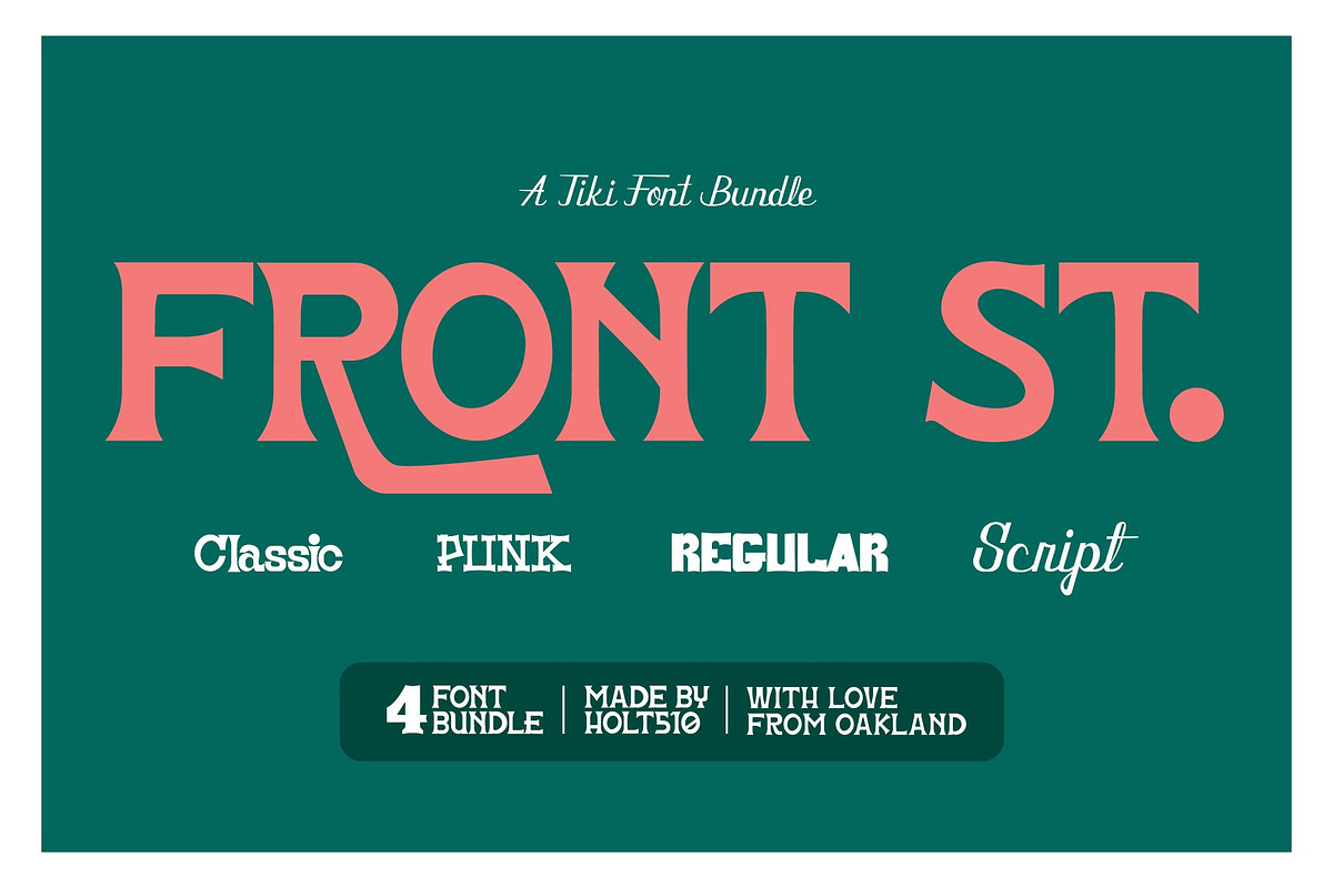 Front St. Tiki Display Font Bundle, a Font by Holt510 (Photo 1 of 10)