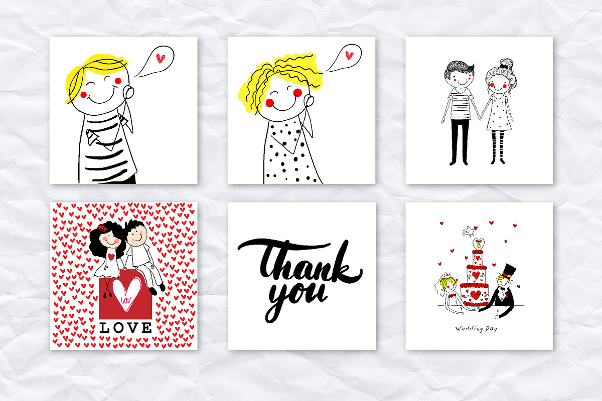 Doodle cute couples, an Illustration by AnastasiaFears (Photo 5 of 5)