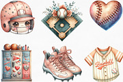 Retro Girly Baseball Sublimation, an Illustration by Designking (Thumbnail 2 of 4)