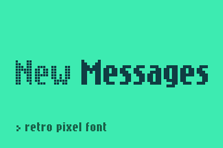 Message SMS Pixel Font (5 styles), a Font by SelfBuild Type