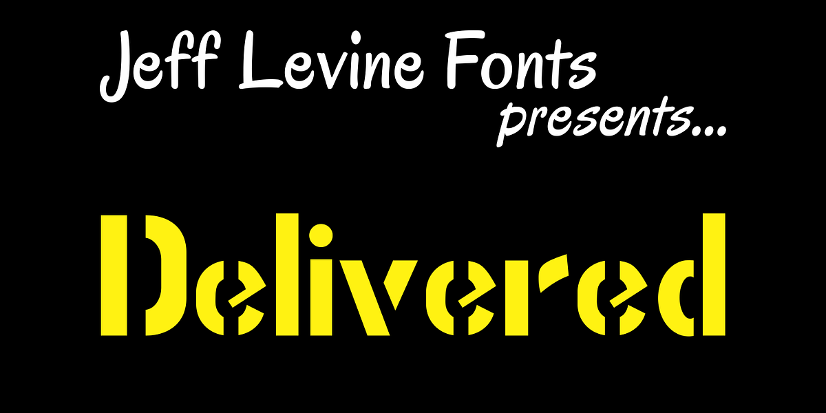 Delivered JNL, a Sans Serif Font by Jeff Levine Fonts