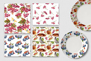Autumn botanical seamless patterns, an Illustration by Kate Lanbina (Thumbnail 7 of 13)