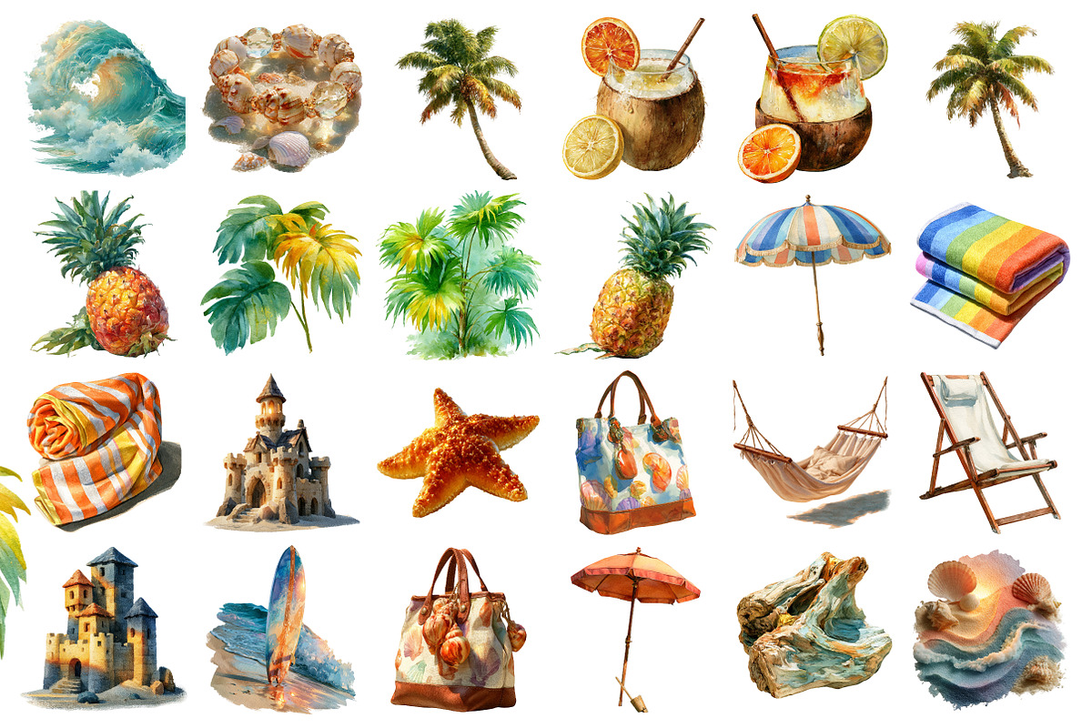 Watercolor Fantasy Garden Clipart, a Seasonal Illustration by Daily.Designs (Photo 2 of 3)