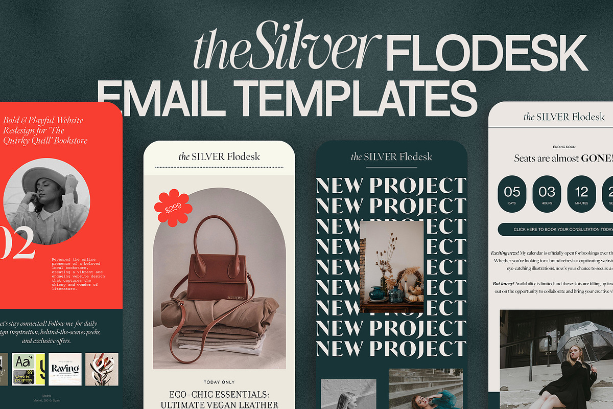 The Silver Flodesk Email Templates, an Email Template by SilverStag Type Foundry (Photo 1 of 12)