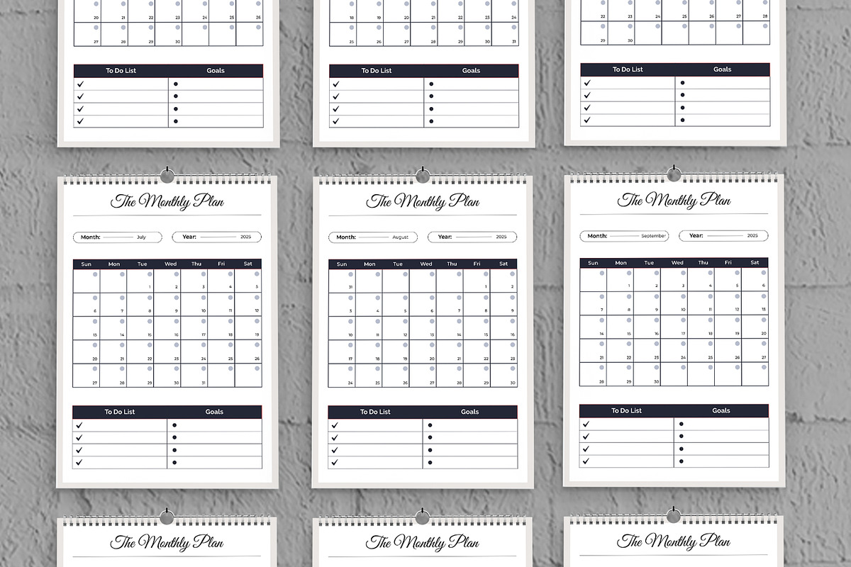 Monthly Planner Template, a Stationery Template by MightyDesign (Photo 4 of 7)