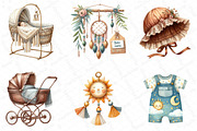 Boho Baby Watercolor Clipart, an Illustration by DreamPrint404 (Thumbnail 5 of 6)
