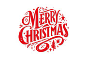 Merry Christmas hand lettering, an Illustration by Triple M Graphics (Thumbnail 2 of 5)