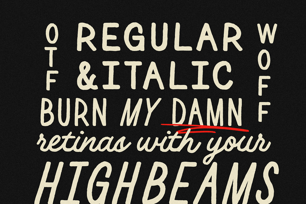 Highbeams, a Handwritten Font by Taylor Penton (Photo 4 of 4)