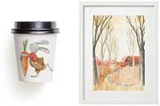 Rabbits are harvesting, an Animal Illustration by Love Watercolor Store (Thumbnail 8 of 9)