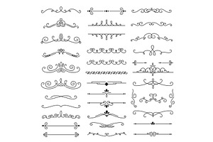 Decorative Swirls Dividers. Vector