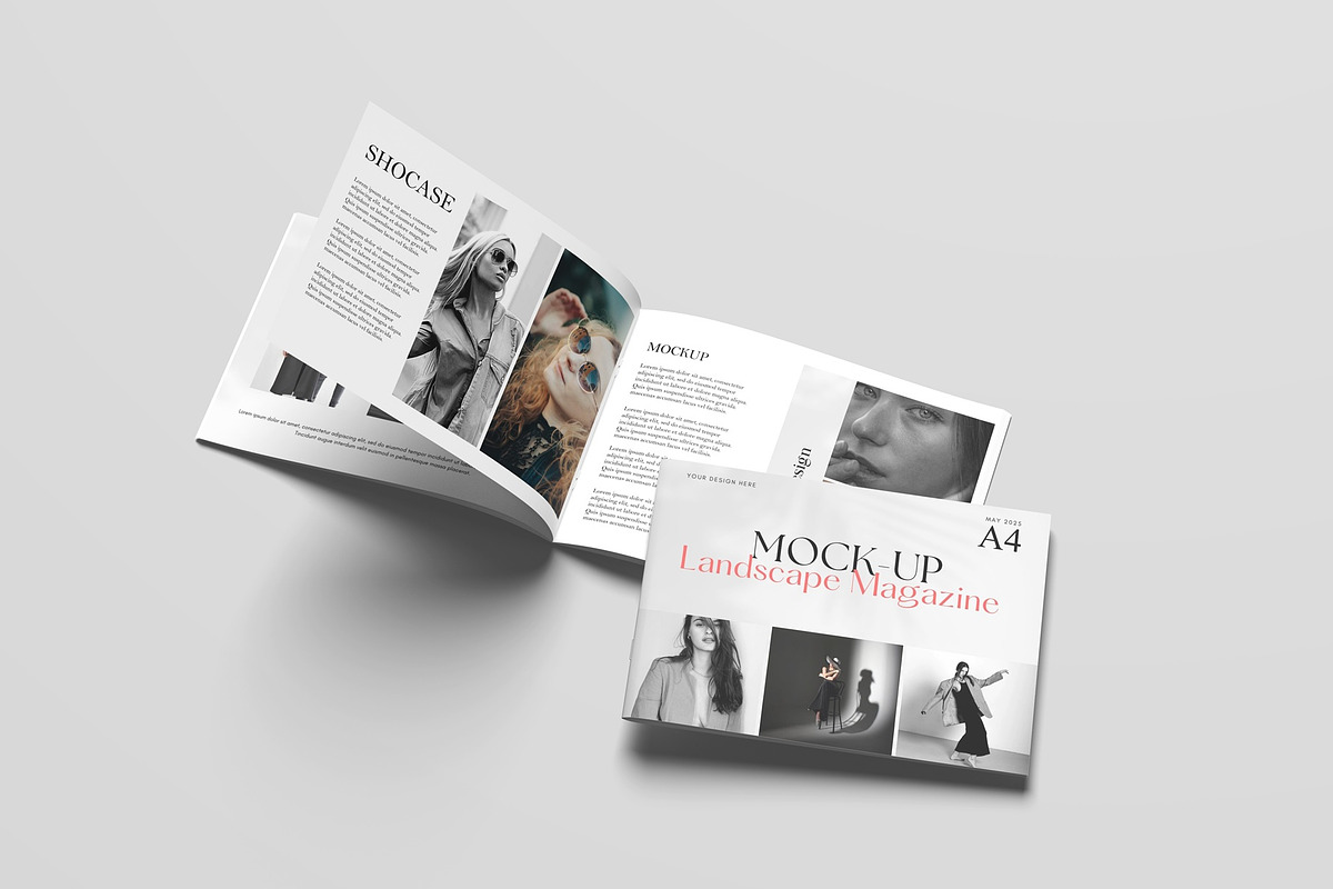 A4 Landscape Magazine Mockup, a Books & Magazine Mockup by Lxadesign (Photo 12 of 14)